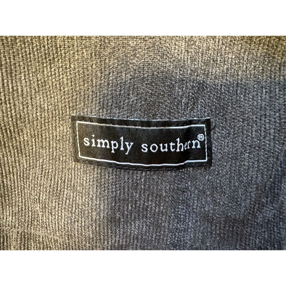Simply Southern XL Brown Gray Corduroy Tiered Button Front Dress Boho Pockets - Picture 6 of 8